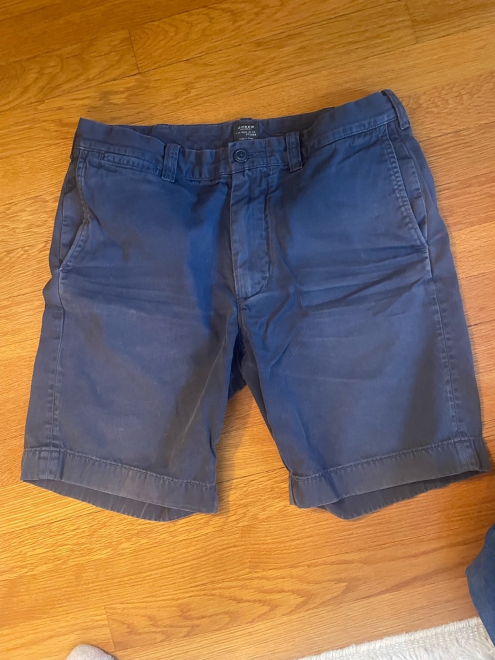 J. Crew Men's Navy Flat-Front Chino Shorts